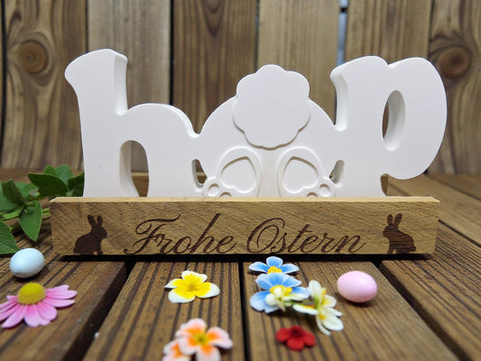 Oster-Aufsteller „Hop“ – Rustikaler Charme trifft modernes Design