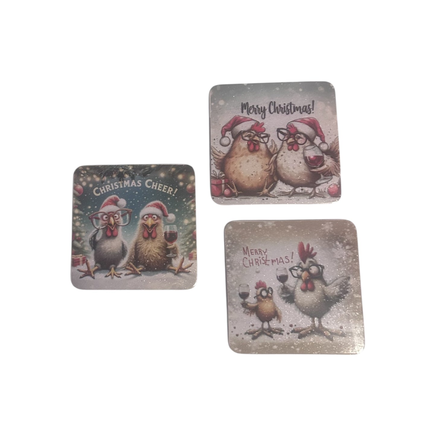 ✨ Kühlschrankmagnete – Humorvoll, weihnachtlich & einfach zum Verlieben! (55 mm x 55 mm) ✨3er Set
