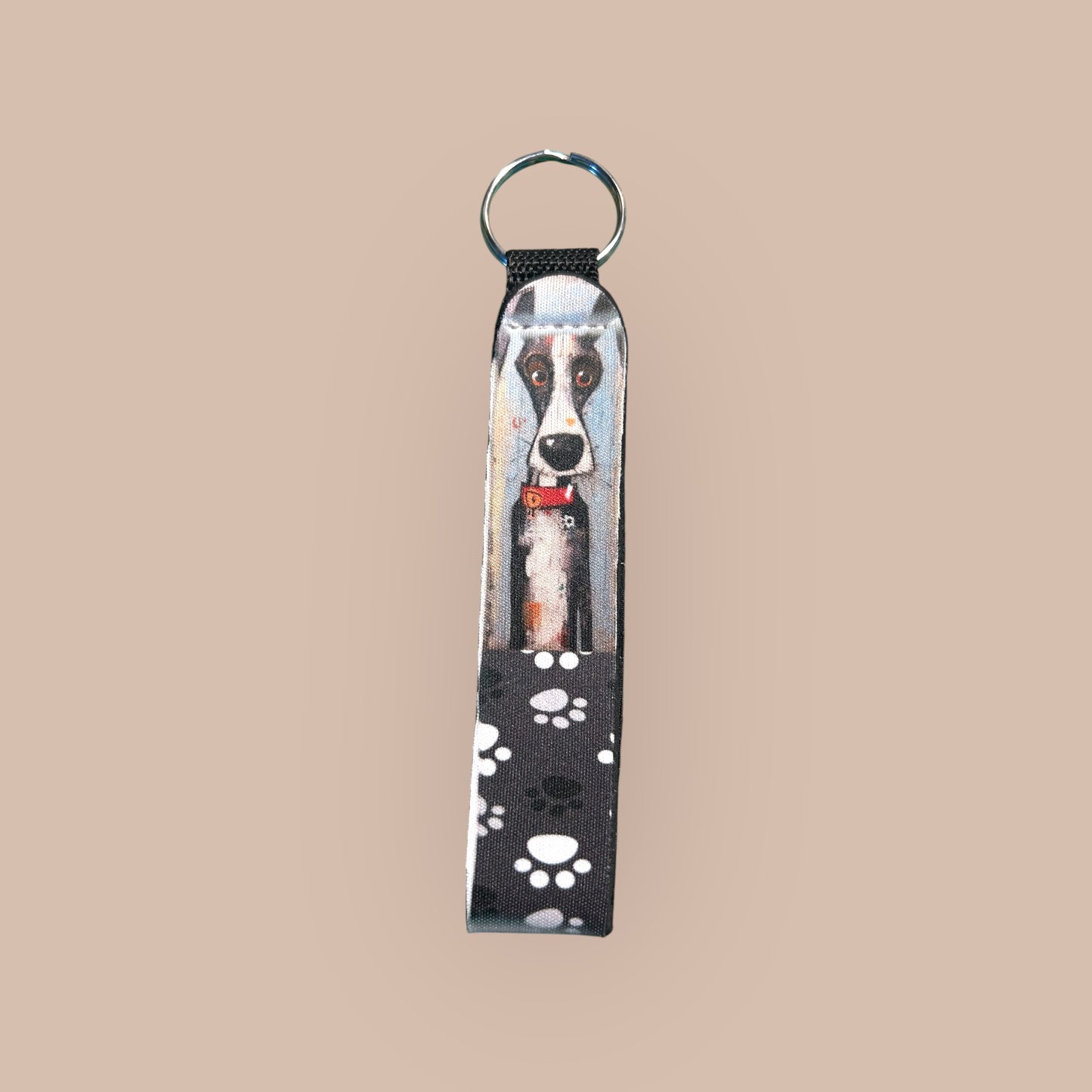 Schlüsselanhänger crazy Dogs aus Neopren