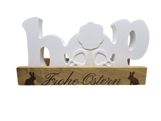 Oster-Aufsteller „Hop“ – Rustikaler Charme trifft modernes Design