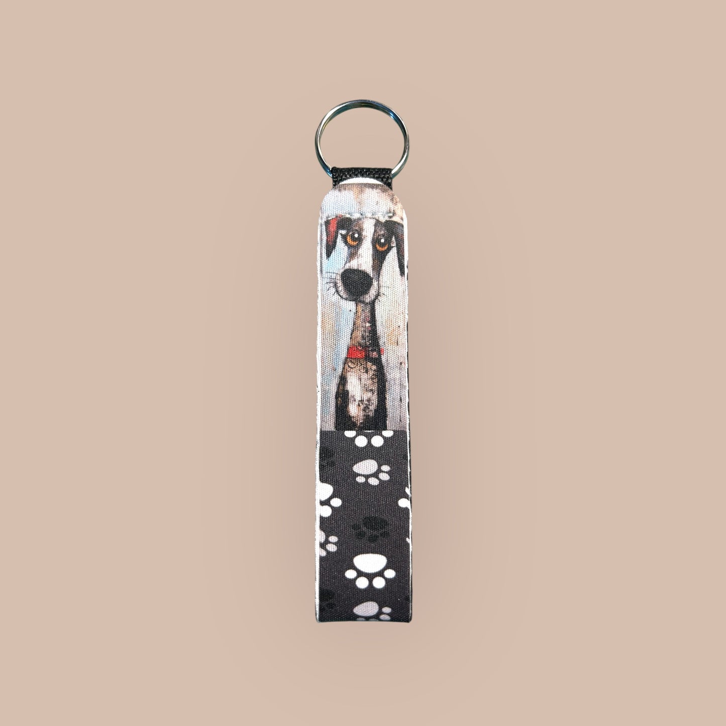 Schlüsselanhänger crazy Dogs aus Neopren