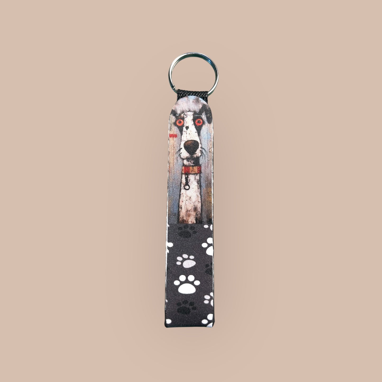 Schlüsselanhänger crazy Dogs aus Neopren
