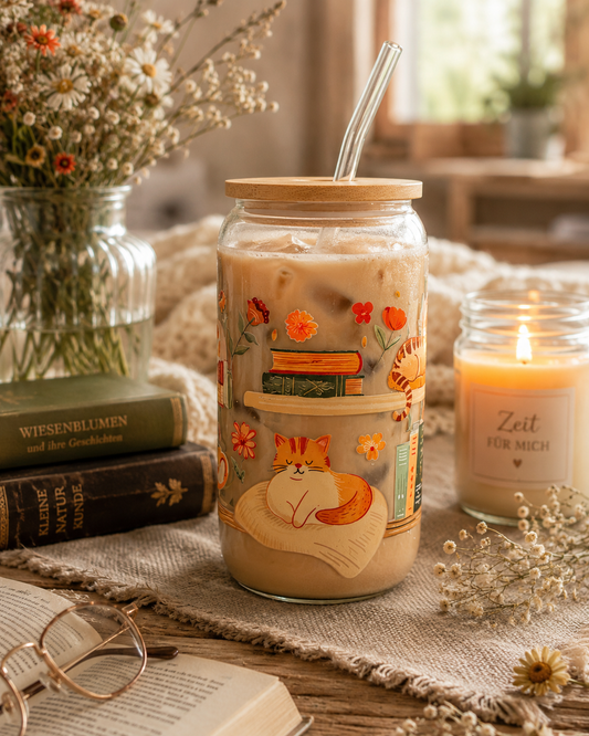 🐈 Cottage-Leseglas „Katzenbibliothek“