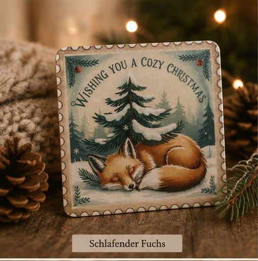 Kühlschrankmagnete – Humorvoll, weihnachtlich & einfach zum Verlieben! (55 mm x 55 mm) 6er Set