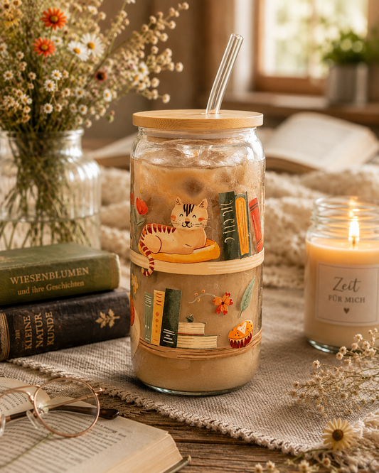 🐈 Cottage-Leseglas „Katzenbibliothek“