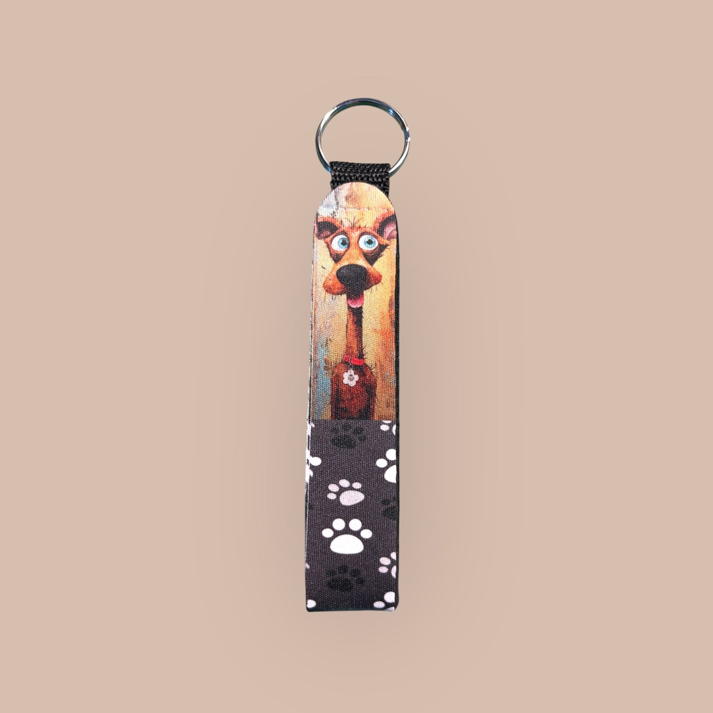 Schlüsselanhänger crazy Dogs aus Neopren