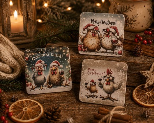 ✨ Kühlschrankmagnete – Humorvoll, weihnachtlich & einfach zum Verlieben! (55 mm x 55 mm) ✨3er Set