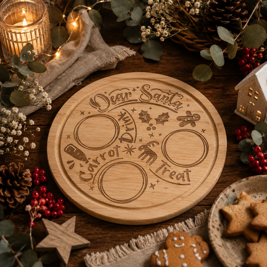 Bambusteller „Dear Santa“- Weihnachtsteller für den Weihnachtsmann