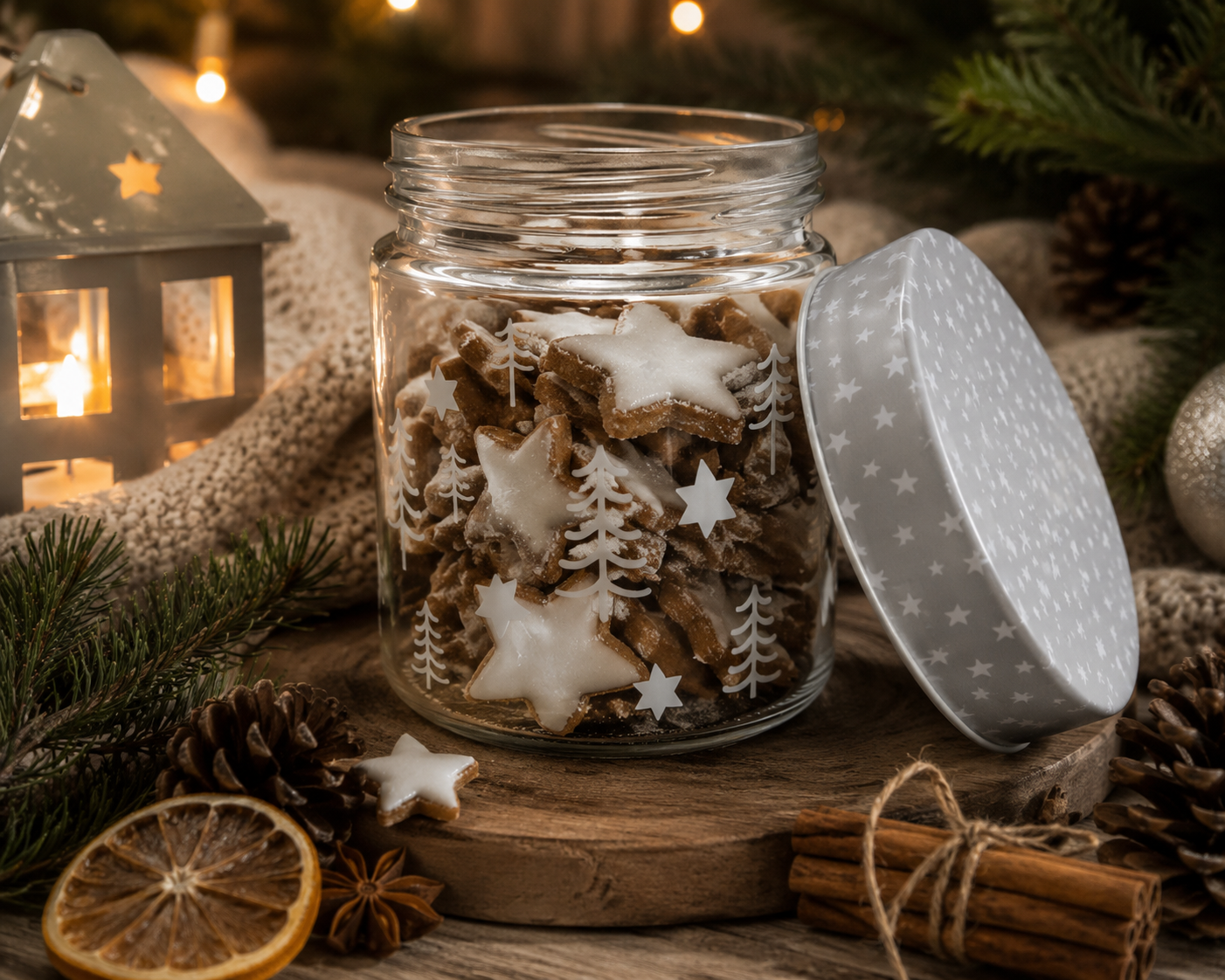 Weihnachtliche Vorratsgläser
