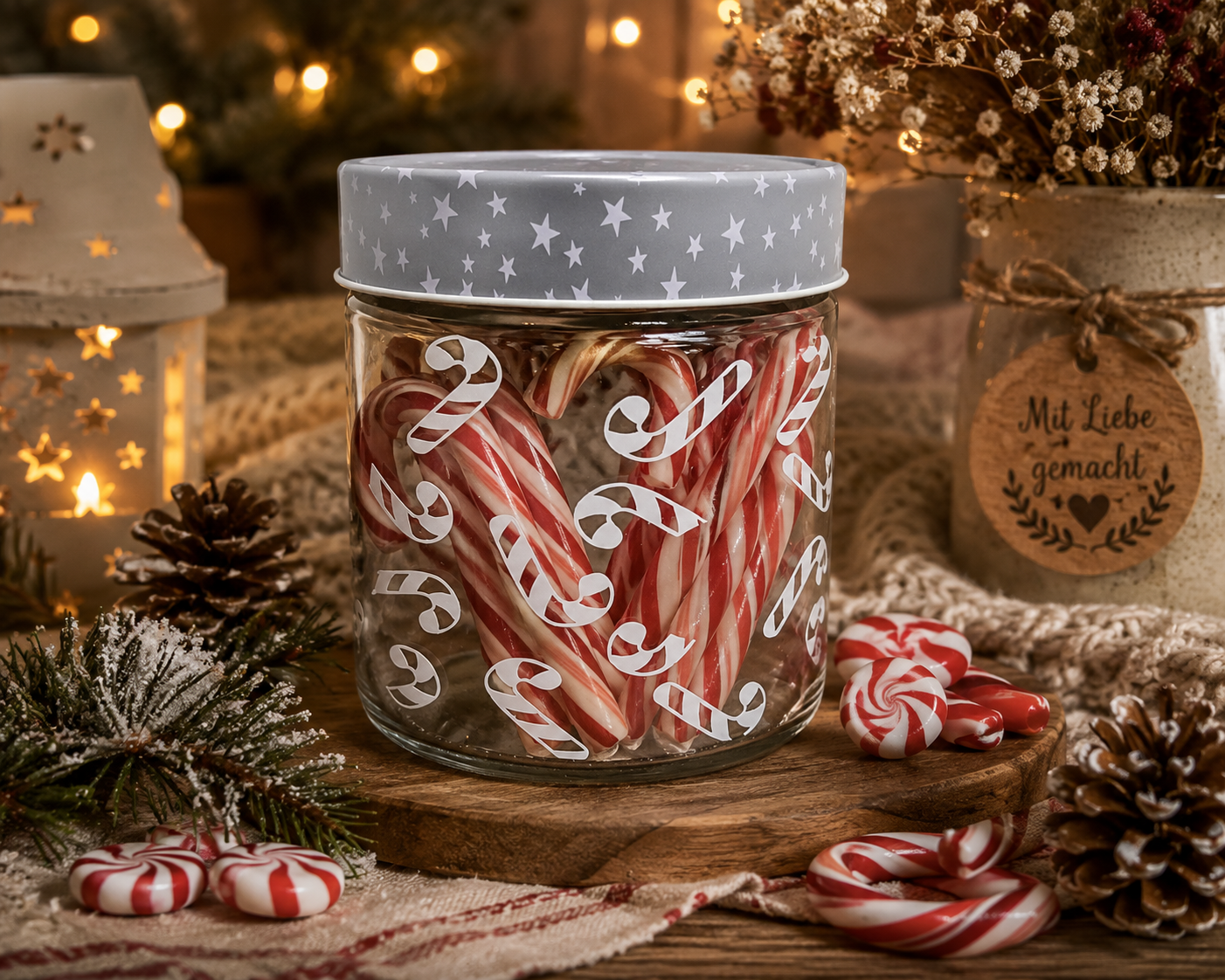 Weihnachtliche Vorratsgläser