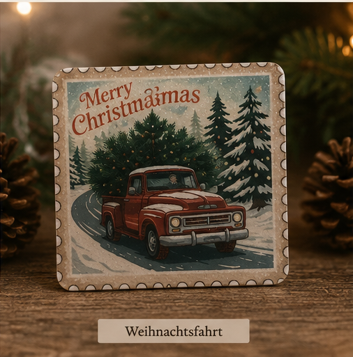 Kühlschrankmagnete – Humorvoll, weihnachtlich & einfach zum Verlieben! (55 mm x 55 mm) 6er Set
