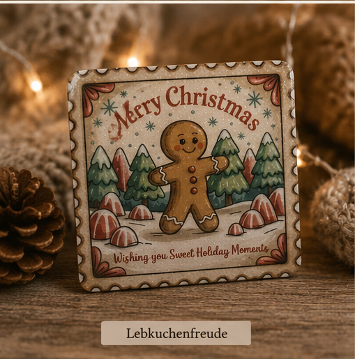 Kühlschrankmagnete – Humorvoll, weihnachtlich & einfach zum Verlieben! (55 mm x 55 mm) 6er Set