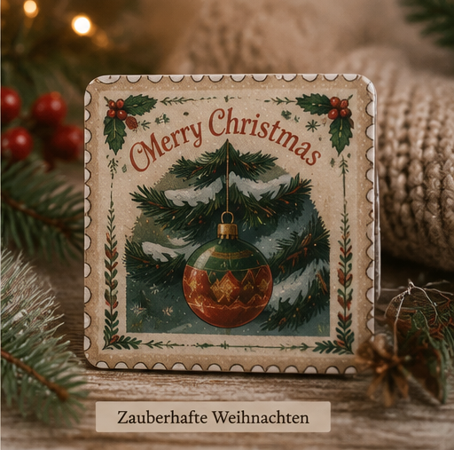 Kühlschrankmagnete – Humorvoll, weihnachtlich & einfach zum Verlieben! (55 mm x 55 mm) 6er Set
